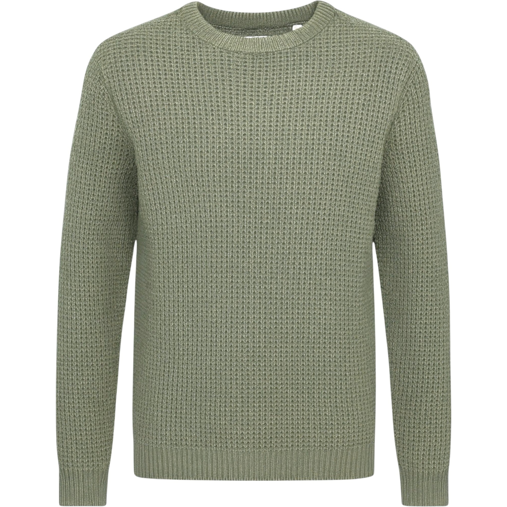Men’s Ex Store Jack & Jones chunky knit jumper in light olive green – textured knit men’s sweater